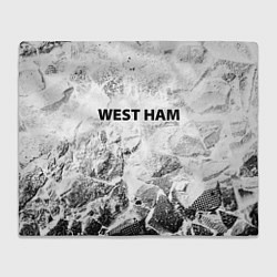 Плед флисовый West Ham white graphite, цвет: 3D-велсофт
