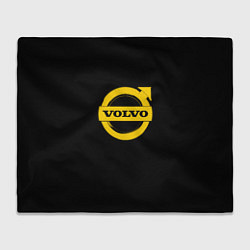 Плед флисовый Volvo yellow logo, цвет: 3D-велсофт