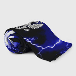 Плед флисовый Россия шторм и молнии, цвет: 3D-велсофт — фото 2