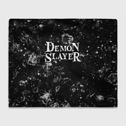 Плед флисовый Demon Slayer black ice, цвет: 3D-велсофт