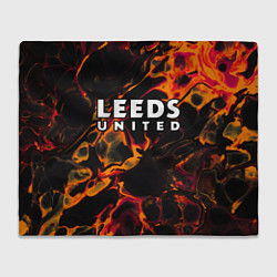 Плед флисовый Leeds United red lava, цвет: 3D-велсофт