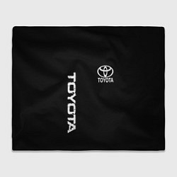 Плед флисовый Toyota logo white steel, цвет: 3D-велсофт