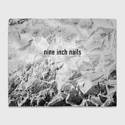 Плед флисовый Nine Inch Nails white graphite, цвет: 3D-велсофт