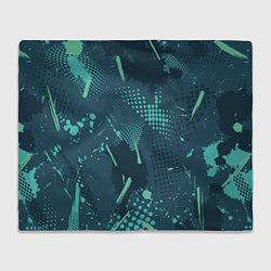 Плед флисовый Яркий абстрактный узор для спорта, цвет: 3D-велсофт