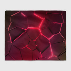 Плед Маджента неоновые плиты в разломе