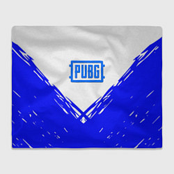 Плед флисовый PUBG синие краски, цвет: 3D-велсофт