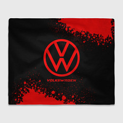 Плед флисовый Volkswagen - red gradient, цвет: 3D-велсофт