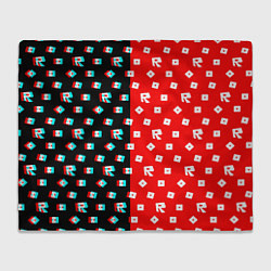 Плед флисовый Roblox glitch pattern, цвет: 3D-велсофт