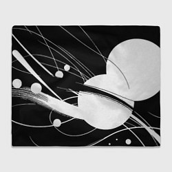 Плед флисовый Black and white vanguard abstraction - ai art fant, цвет: 3D-велсофт