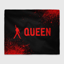 Плед флисовый Queen - red gradient по-горизонтали, цвет: 3D-велсофт