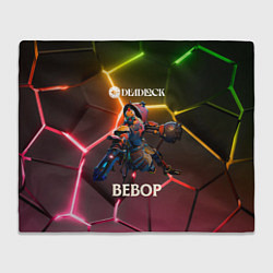 Плед флисовый Deadlock Bebop неоновые плиты, цвет: 3D-велсофт