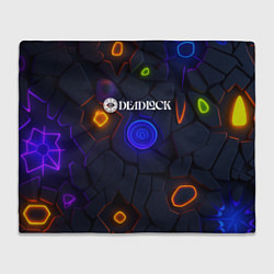 Плед флисовый Deadlock logo текстурные плиты, цвет: 3D-велсофт