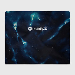 Плед флисовый Deadlock logo синие молнии, цвет: 3D-велсофт