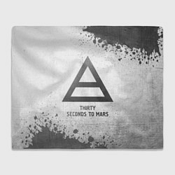 Плед флисовый Thirty Seconds to Mars - white gradient, цвет: 3D-велсофт