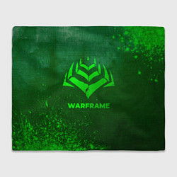 Плед флисовый Warframe - green gradient, цвет: 3D-велсофт