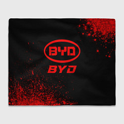 Плед флисовый BYD - red gradient, цвет: 3D-велсофт