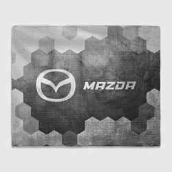 Плед флисовый Mazda - grey gradient по-горизонтали, цвет: 3D-велсофт