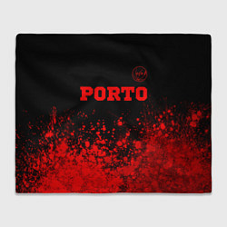 Плед флисовый Porto - red gradient посередине, цвет: 3D-велсофт