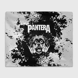 Плед флисовый Pantera рок пес, цвет: 3D-велсофт