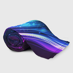 Плед флисовый Неоновые звёзды текстура, цвет: 3D-велсофт — фото 2