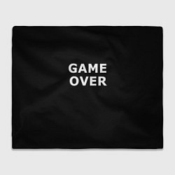 Плед флисовый Game over white logo, цвет: 3D-велсофт