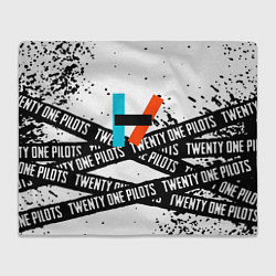 Плед флисовый Twenty one pilots rock, цвет: 3D-велсофт