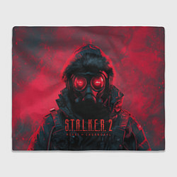 Плед флисовый Stalker 2 в противогазе, цвет: 3D-велсофт