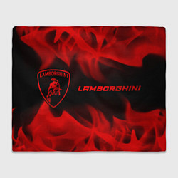 Плед флисовый Lamborghini - red gradient по-горизонтали, цвет: 3D-велсофт