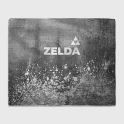 Плед флисовый Zelda - grey gradient посередине, цвет: 3D-велсофт