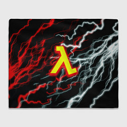 Плед флисовый Half life storm logo, цвет: 3D-велсофт