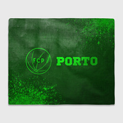 Плед флисовый Porto - green gradient по-горизонтали, цвет: 3D-велсофт