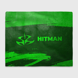 Плед флисовый Hitman - green gradient по-горизонтали, цвет: 3D-велсофт