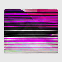 Плед флисовый Разноцветные вертикальные линии, цвет: 3D-велсофт