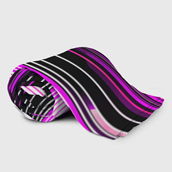 Плед флисовый Разноцветные вертикальные линии, цвет: 3D-велсофт — фото 2