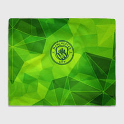 Плед флисовый Manchester City green poly, цвет: 3D-велсофт