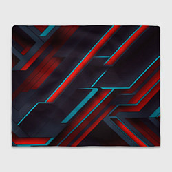 Плед флисовый Абстракция из линий, цвет: 3D-велсофт