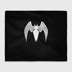 Плед флисовый Venom - spider logo, цвет: 3D-велсофт