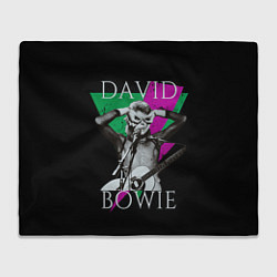 Плед флисовый David Bowie - hand goggles, цвет: 3D-велсофт