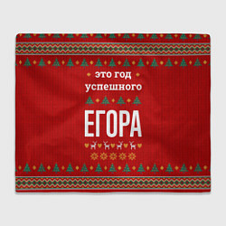 Плед флисовый Это год успешного Егора, цвет: 3D-велсофт