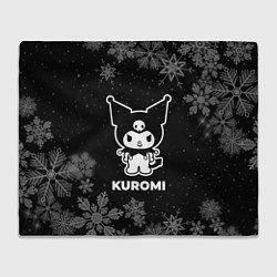 Плед флисовый Снежный Kuromi, цвет: 3D-велсофт