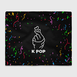 Плед флисовый K Pop конфети, цвет: 3D-велсофт