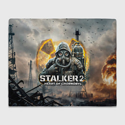 Плед флисовый S t a l k e r Heart of Chornobyl, цвет: 3D-велсофт