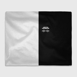 Плед флисовый Arctic Monkeys - черное и белое, цвет: 3D-велсофт