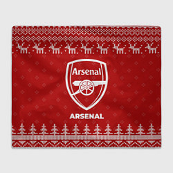 Плед флисовый Новогодний Arsenal с оленями, цвет: 3D-велсофт