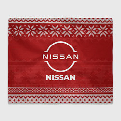 Плед флисовый Новогодний Nissan, цвет: 3D-велсофт