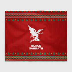 Плед флисовый Black Sabbath new year, цвет: 3D-велсофт