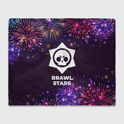 Плед флисовый Праздничный Brawl Stars, цвет: 3D-велсофт