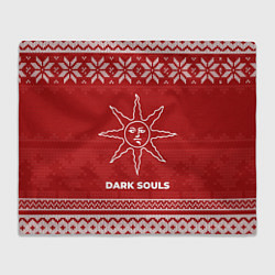 Плед флисовый Новогодний Dark Souls, цвет: 3D-велсофт