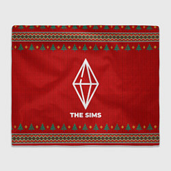 Плед флисовый The Sims new year, цвет: 3D-велсофт