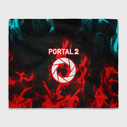 Плед флисовый Portal flame steel game, цвет: 3D-велсофт